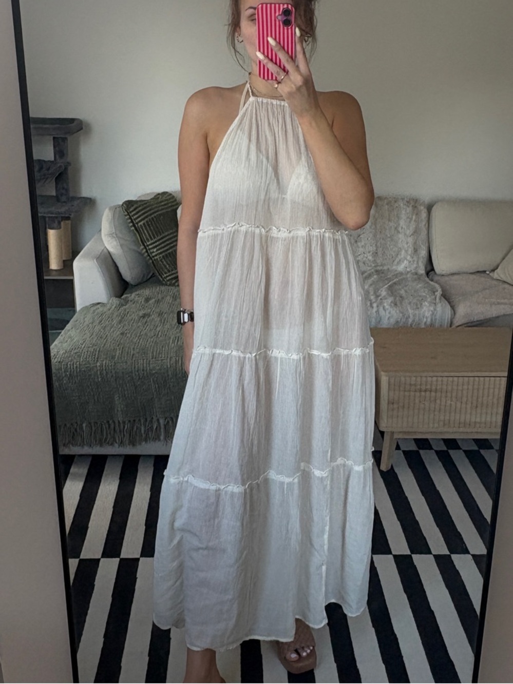 Abercrombie & Fitch Sheer Cover-Up Maxi Dress